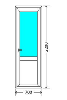 Балконный блок: дверь KBE Эталон 58 Щербинка