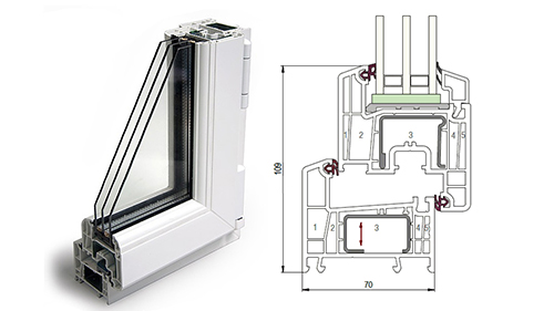 Балконный блок 1500 x 2200 - REHAU Delight-Design 32 мм Щербинка