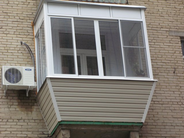 Остекление балконов в хрущевке с выносом по цене от производителя Щербинка