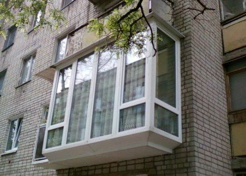 Полное остекление балкона от пола до потолка Щербинка