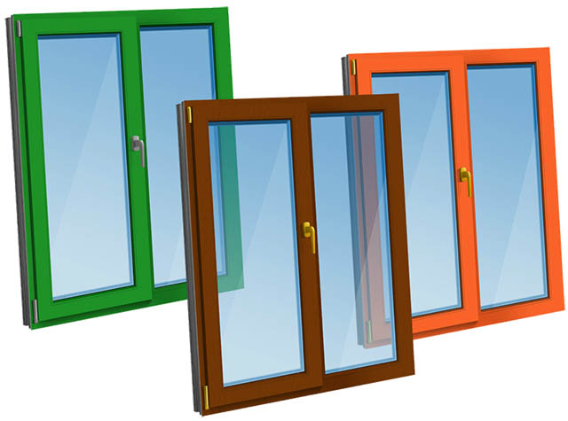 Цветные пластиковые окна - коричневые, серые по доступной цене фото Щербинка